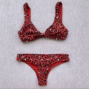 Hollister cheetah print bikini set